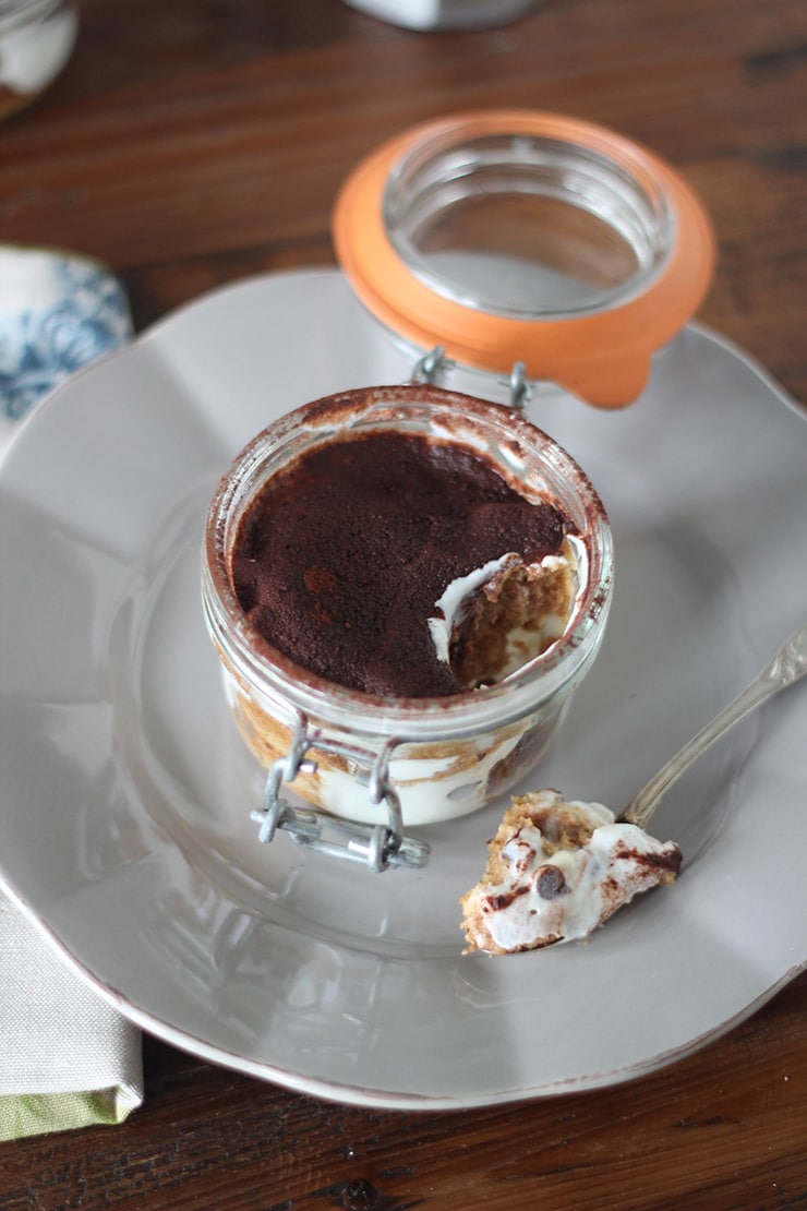 Tiramisu in contenitore di vetro